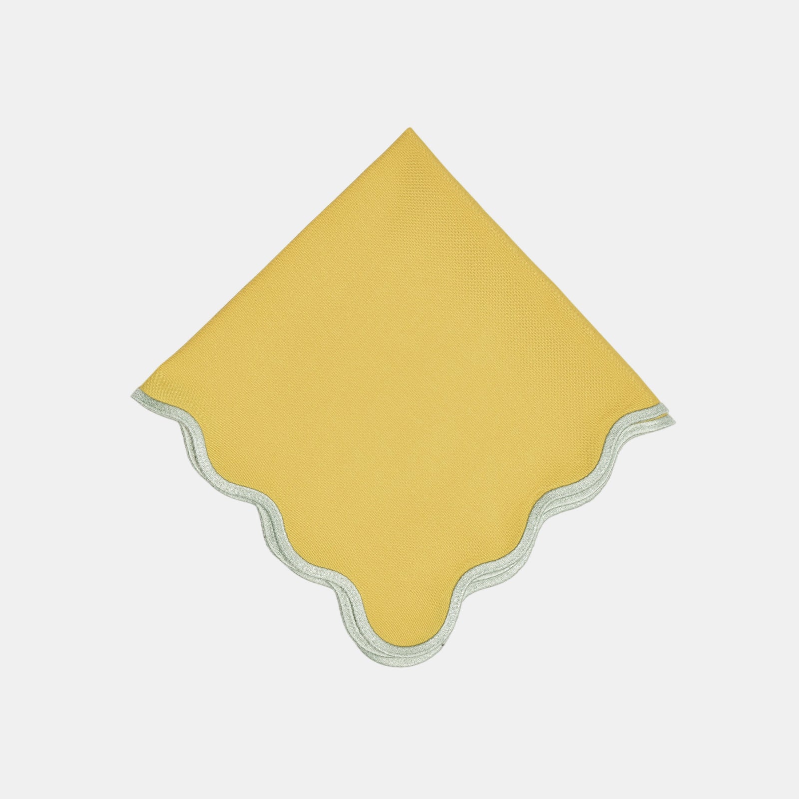 Yellow/Light green Scalloped Napkin