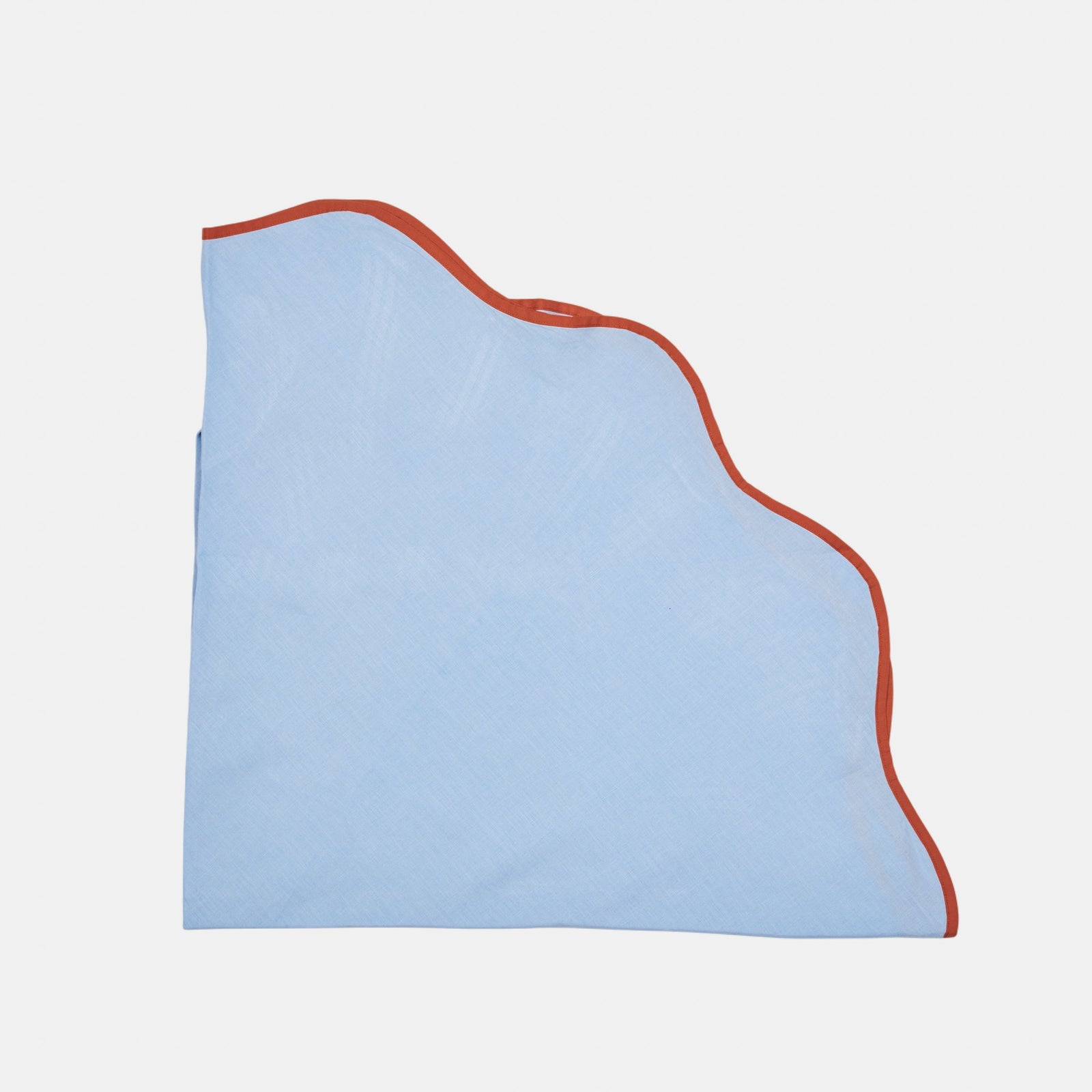 Blue/Orange Scalloped Tablecloth