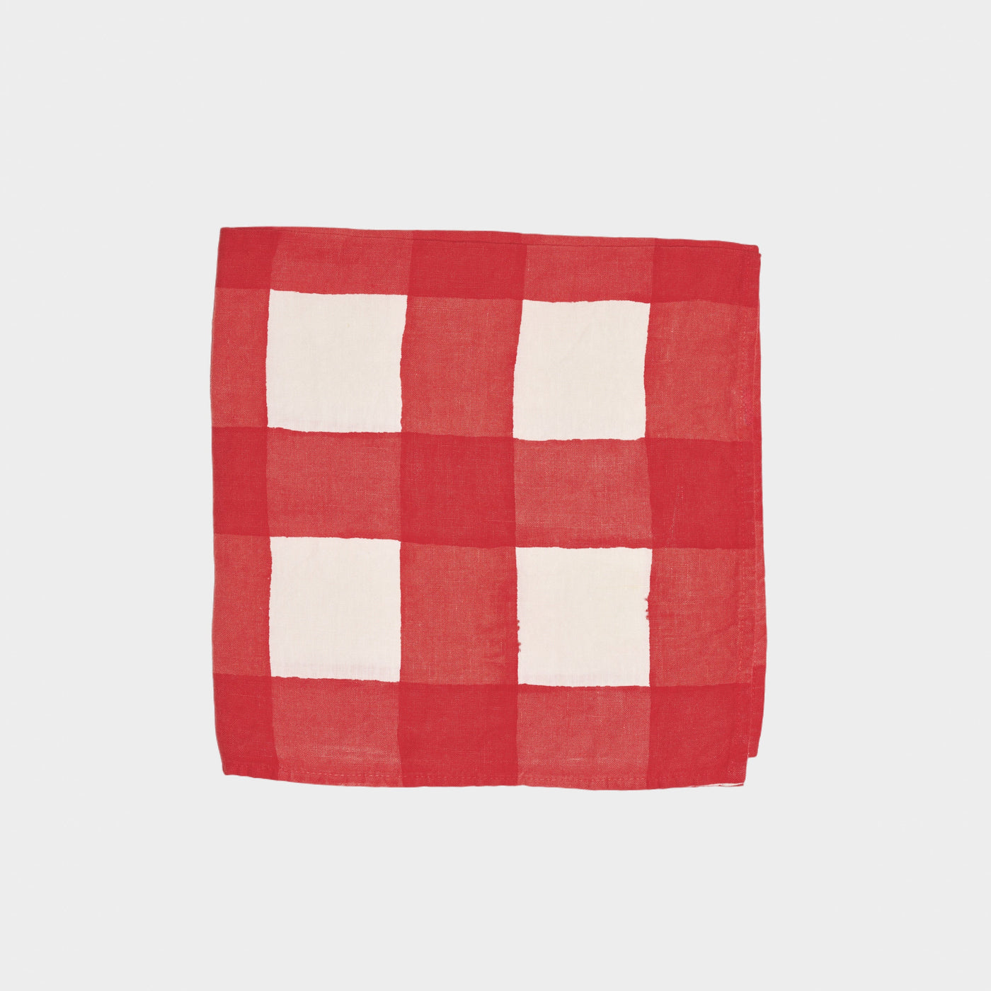 Checkered Linen Red/White Napkin