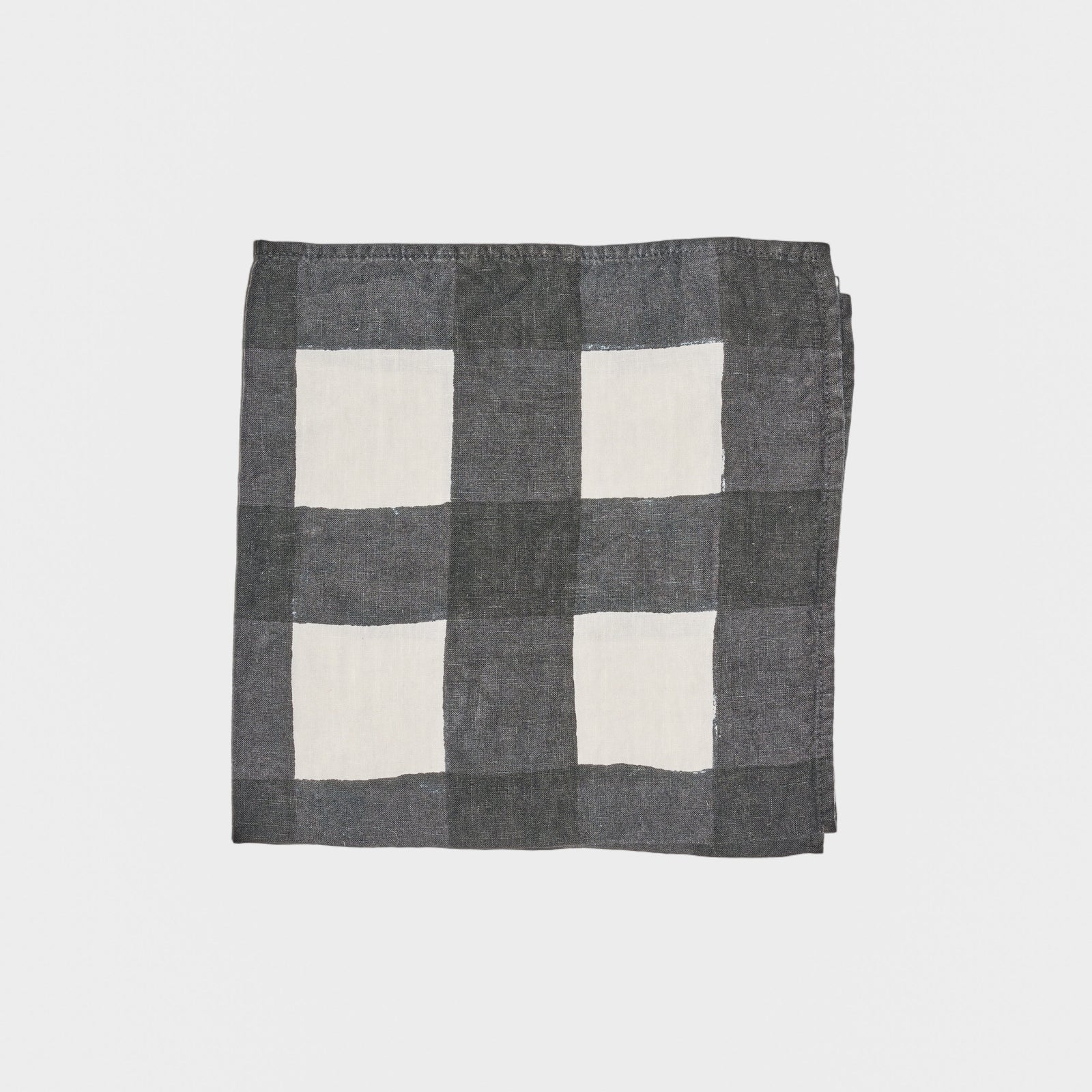 Checkered Linen Black/White Napkin