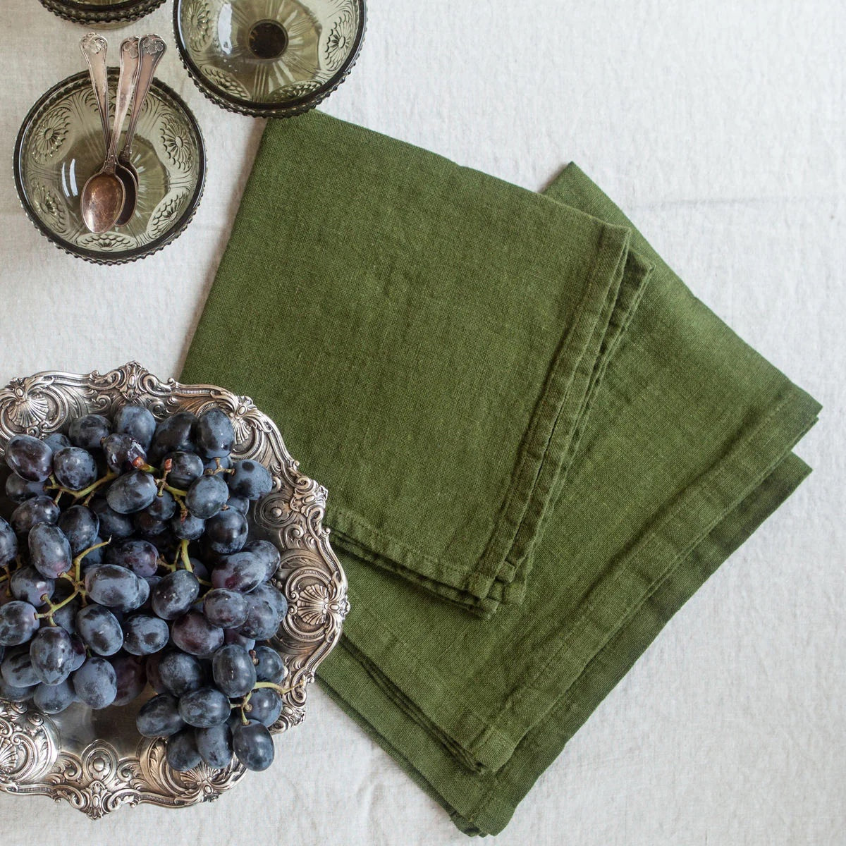 Forest Green Linen Napkin
