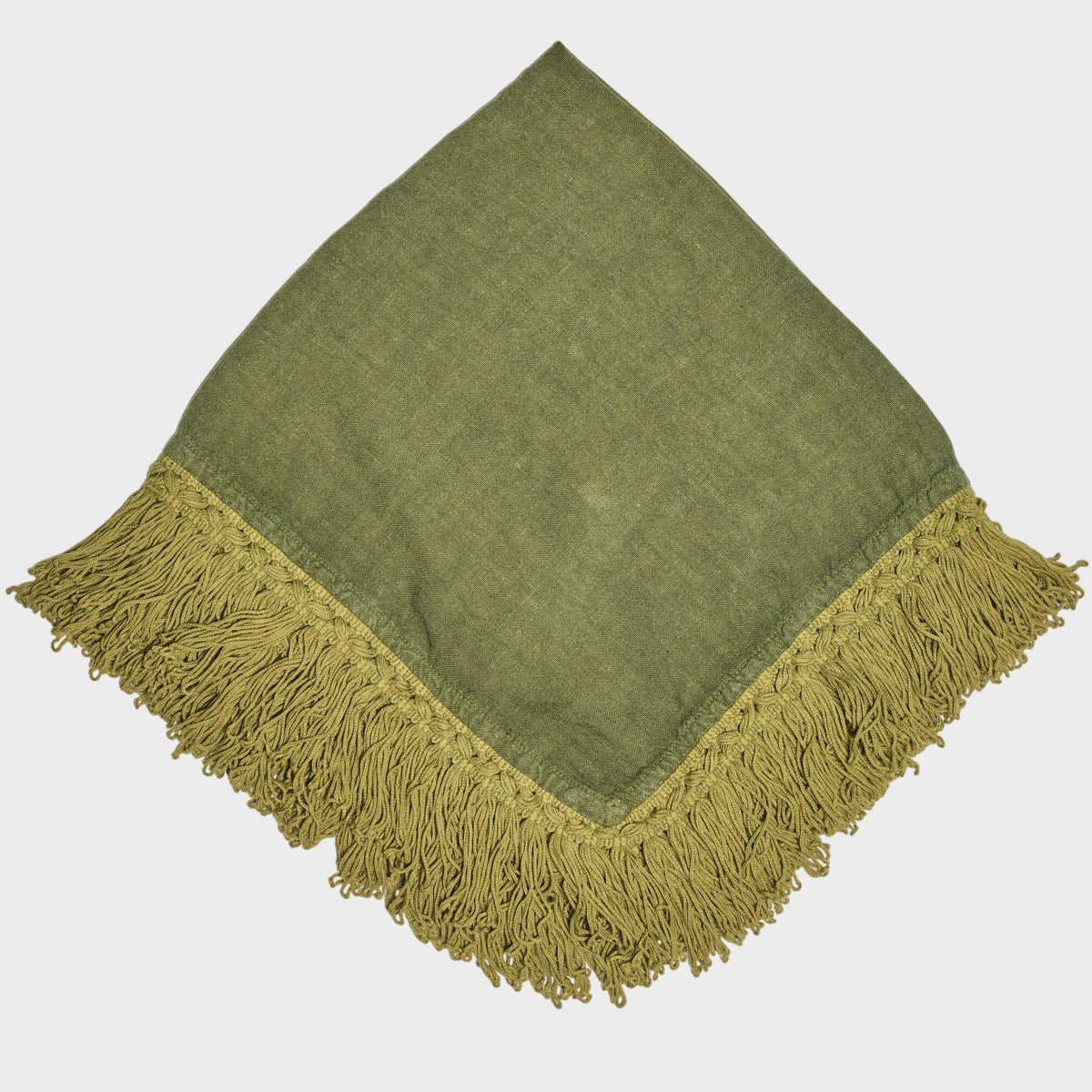 Green/Mustard Fringed Napkins