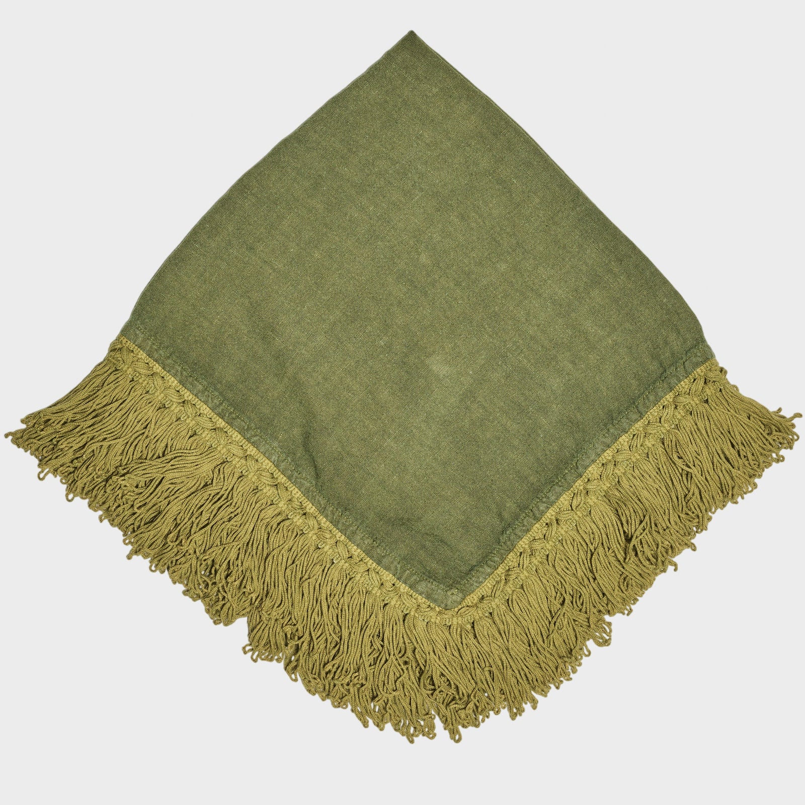 Green/Mustard Fringed Napkins