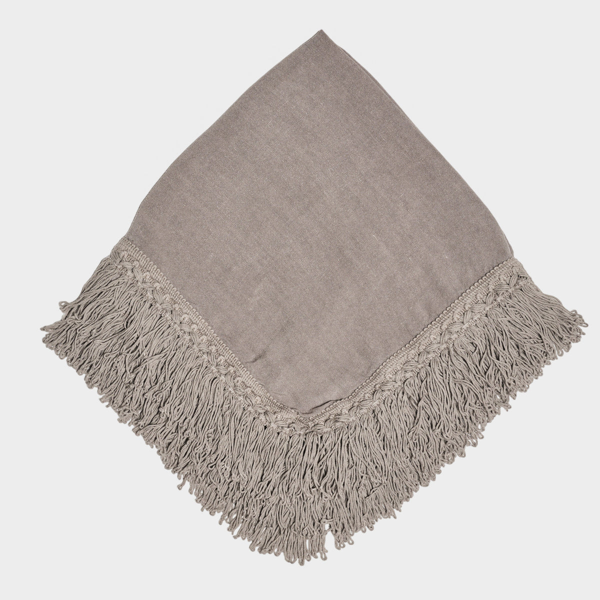Light Gray Fringed Napkins