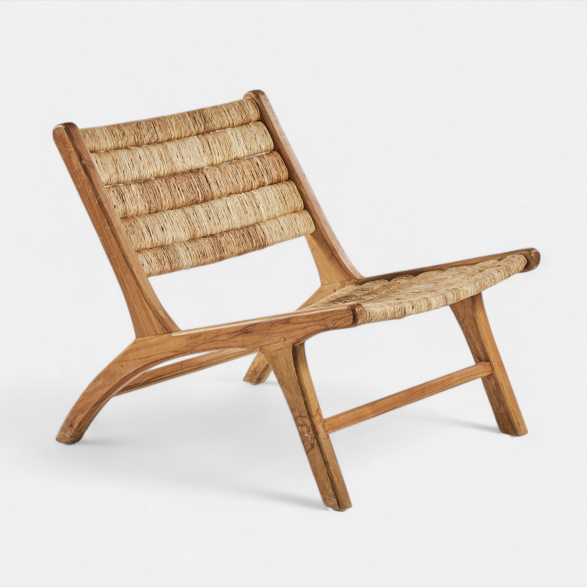 Rattan Wood Lounge Chair