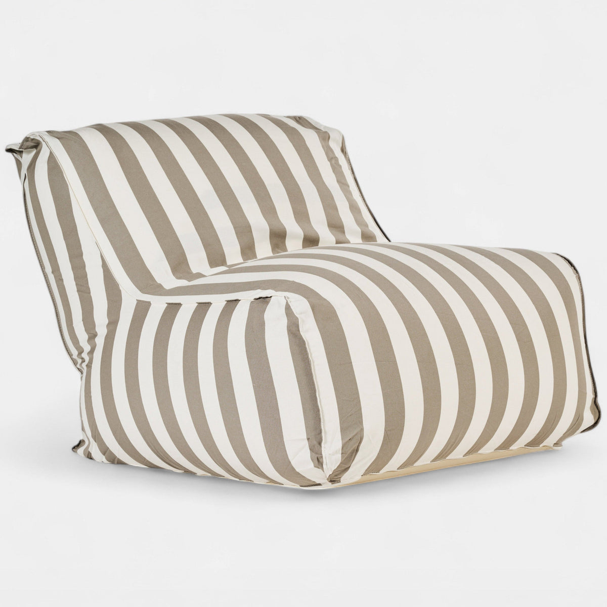 Gray Striped Bean Bag
