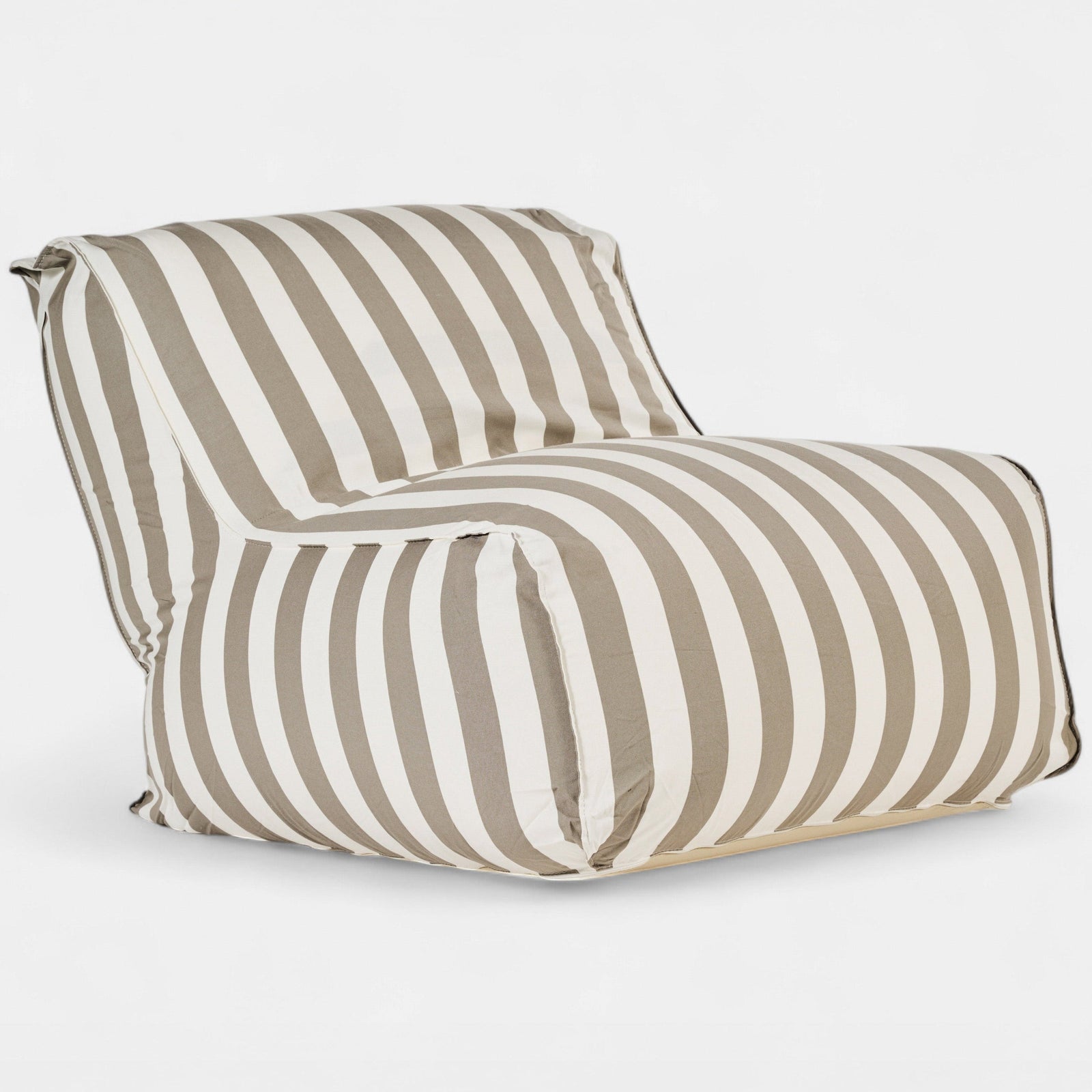 Gray Striped Bean Bag