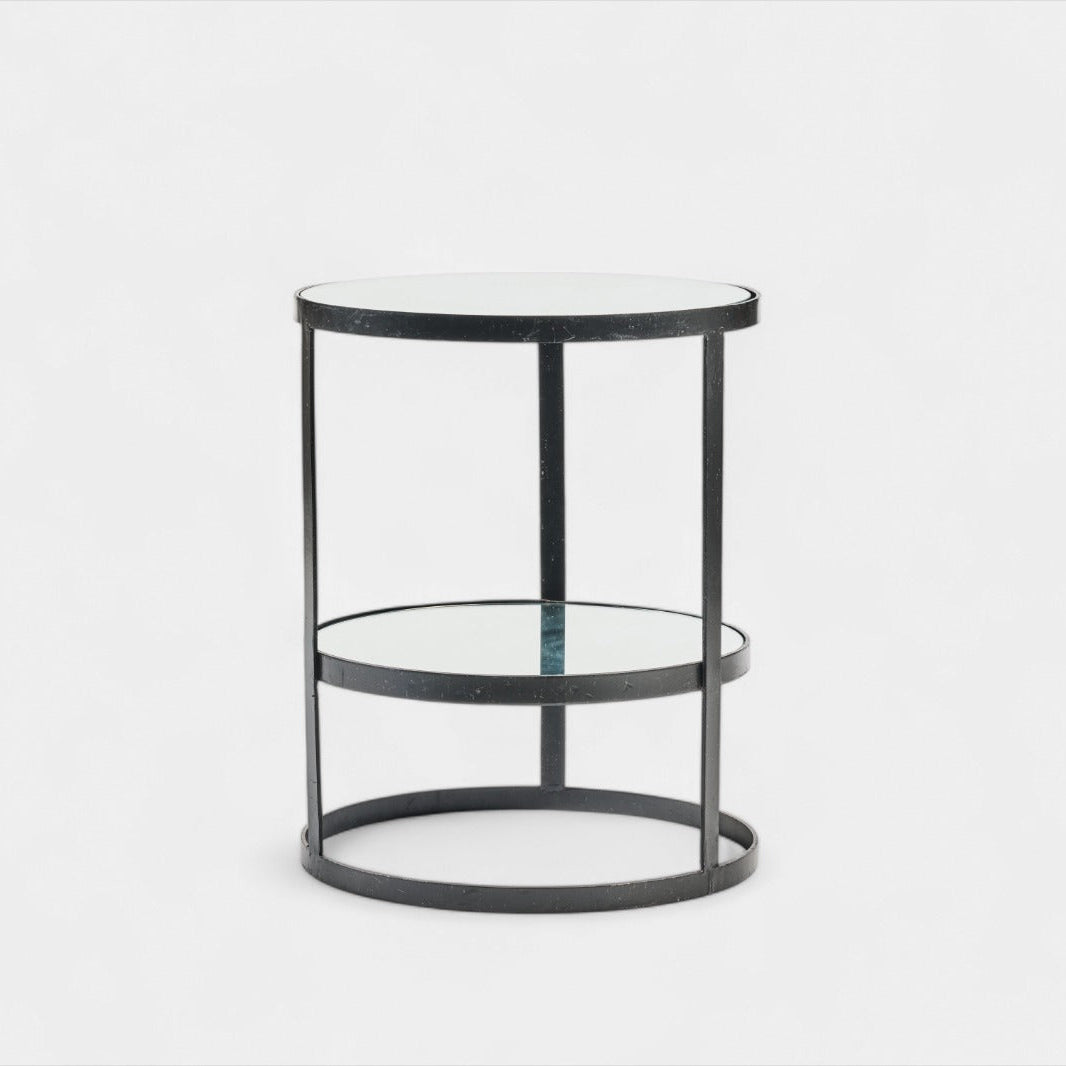 Black Iron Coffee Table w/Mirror