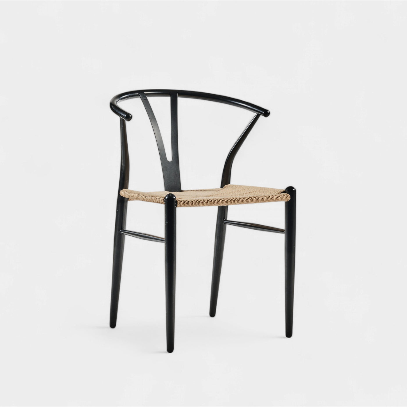 Black Dining Chair W/rattan