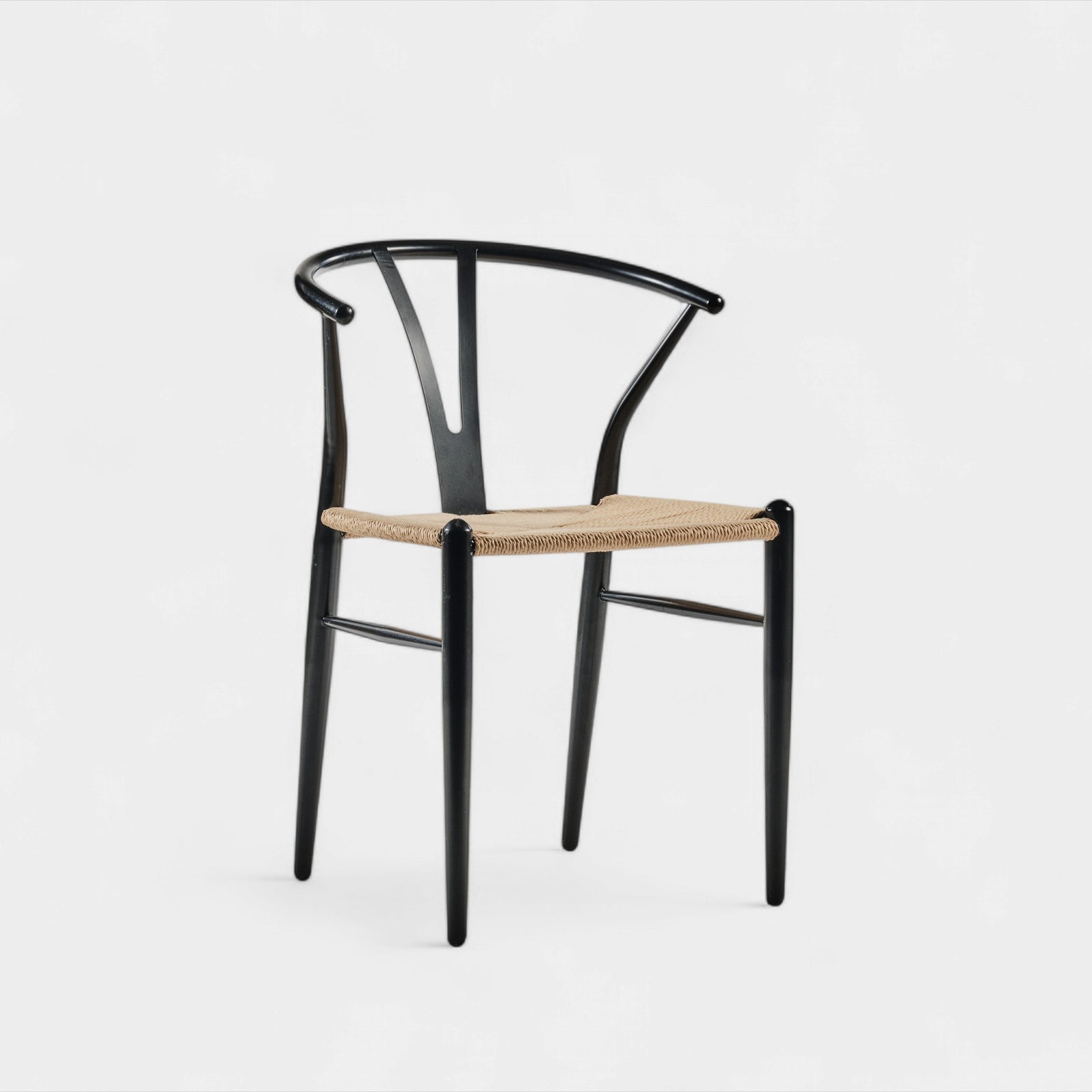 Black Dining Chair W/rattan