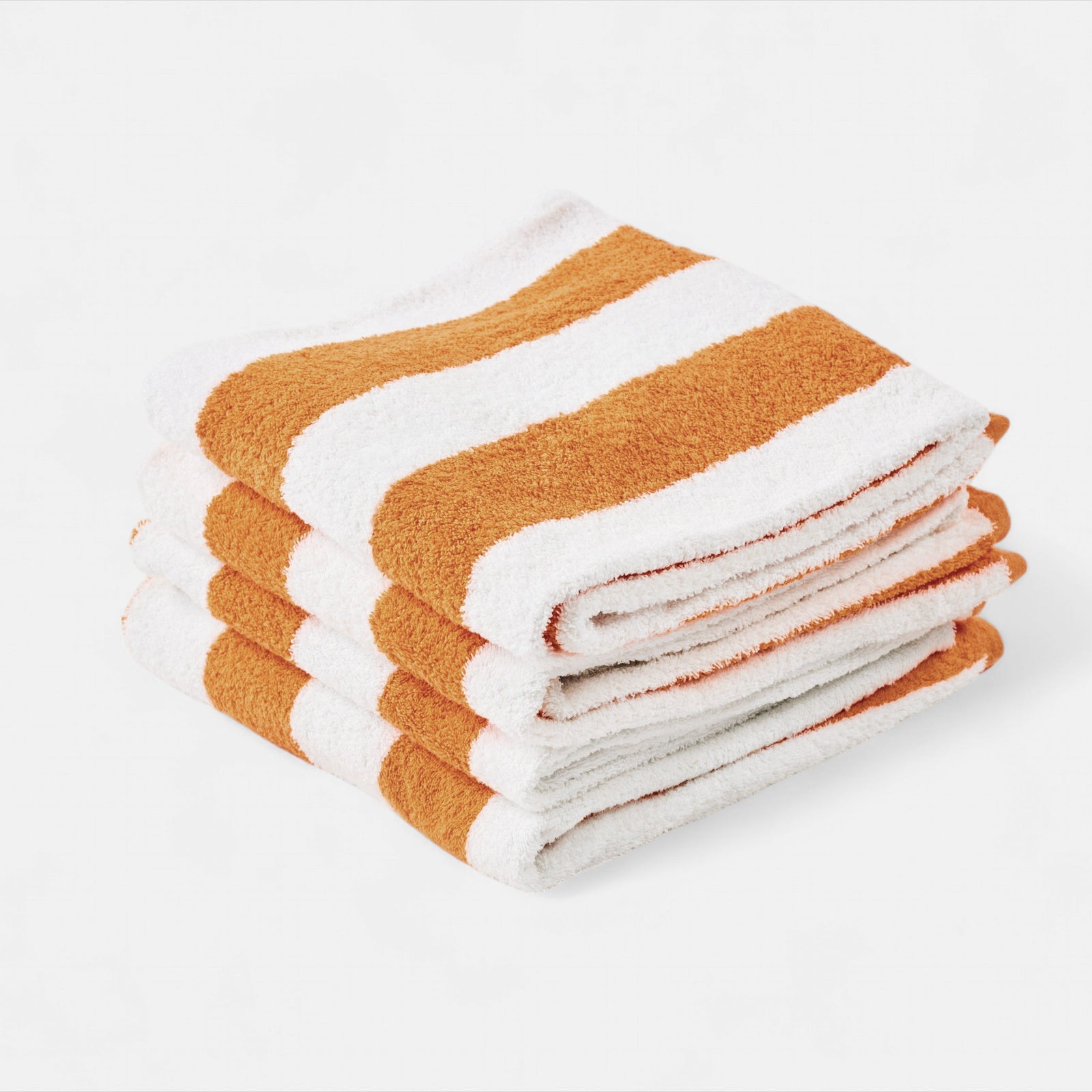 Orange/White Striped Beach Towel