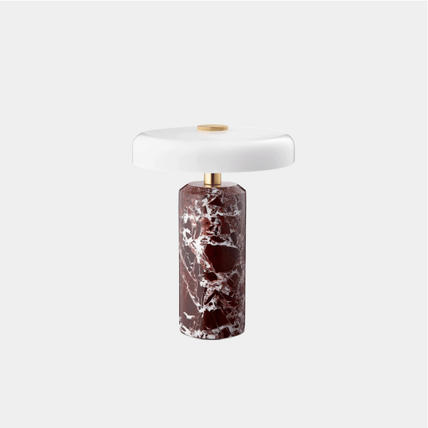 Burgundy Marble Table Lamp