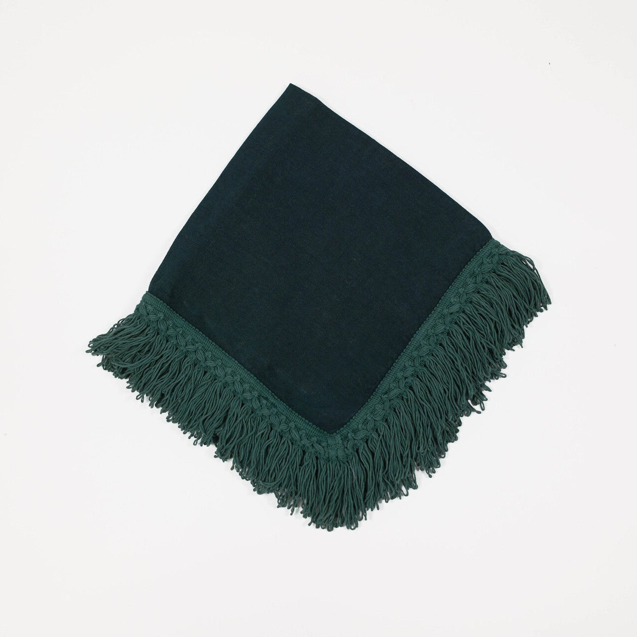 Petrol Blue Fringed Napkin