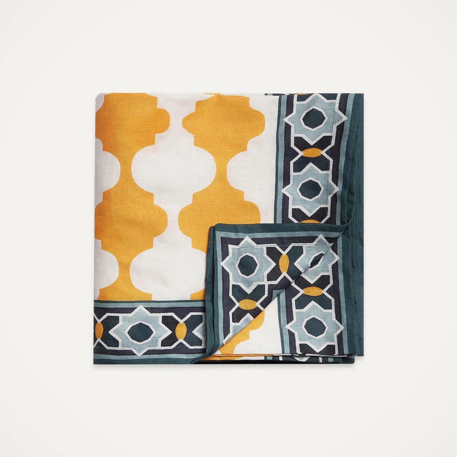 Yellow Plaza Tablecloth