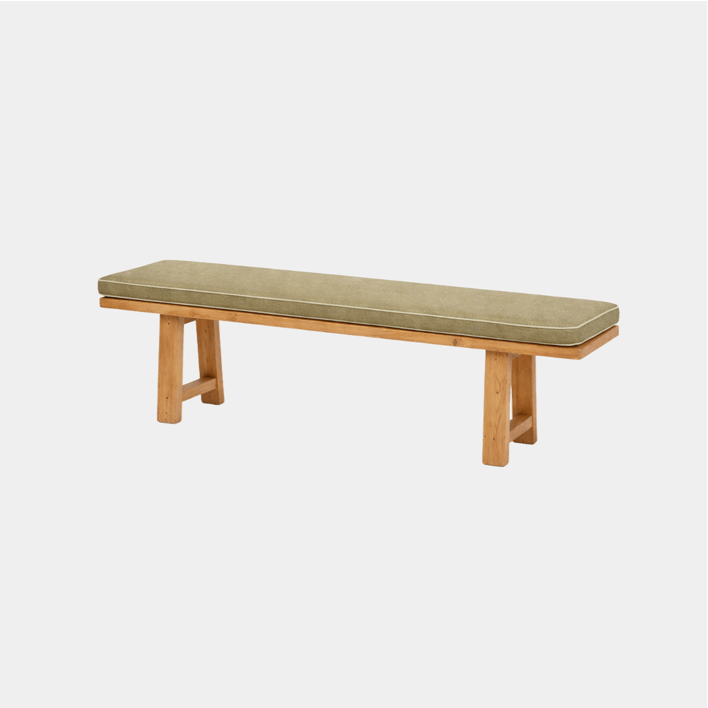 Green Cushion w/rolled Hem For Bench