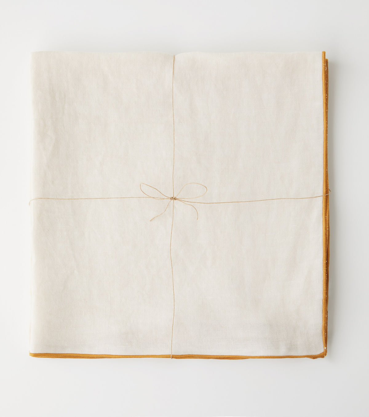 White Napkin w/ Gold Rolled Hem