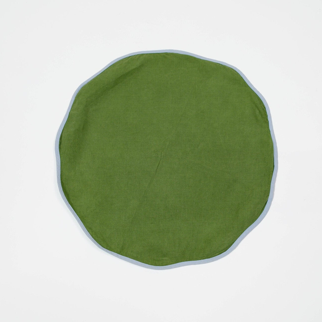 Light blue/ Green Scalloped Placemat