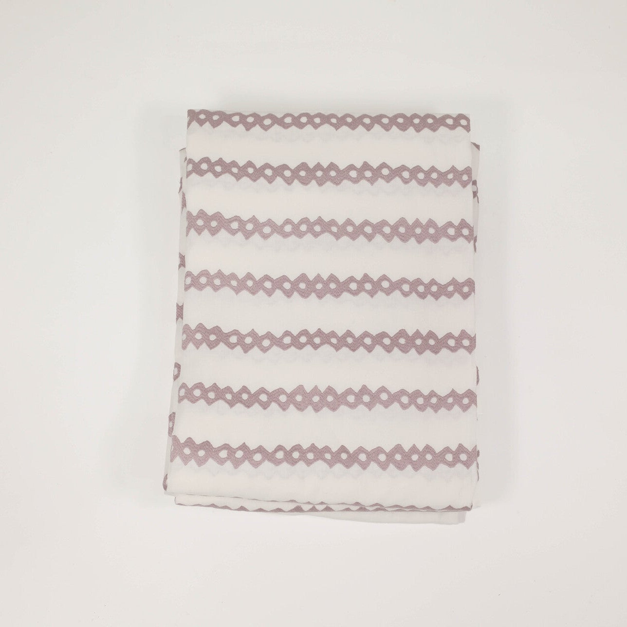 White Tablecloth w/ Purple borders