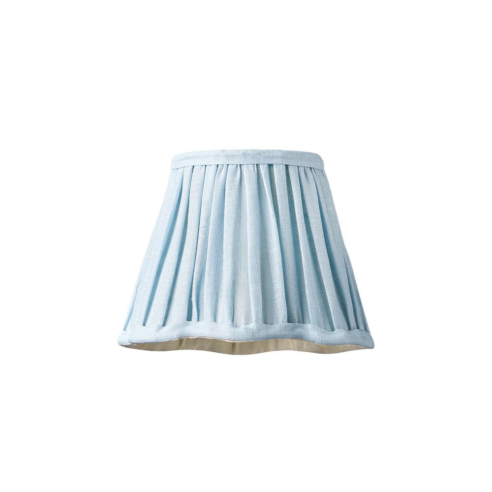 Light Blue Lamp Shade / Scalloped