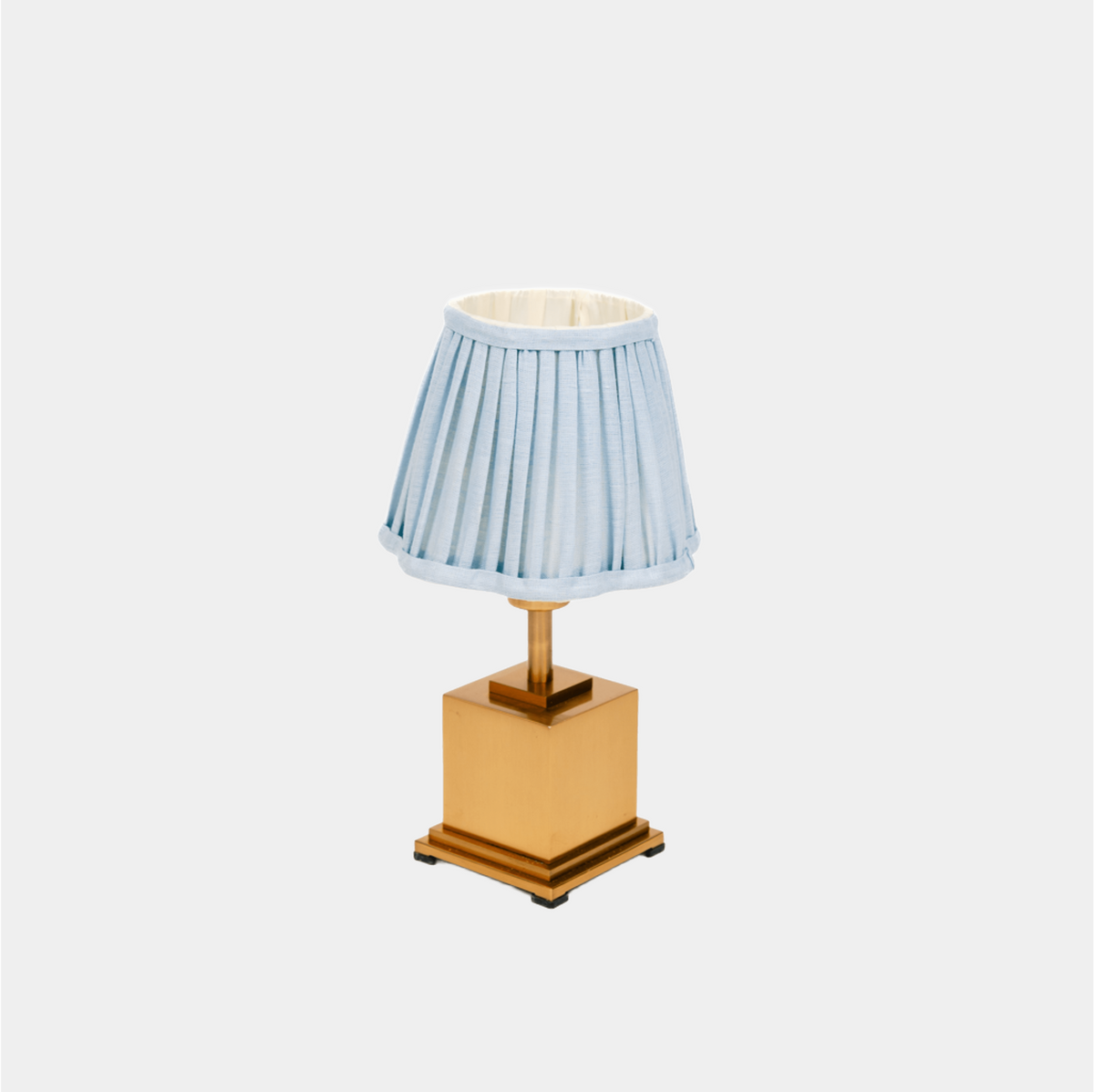 Light Blue Lamp Shade / Scalloped