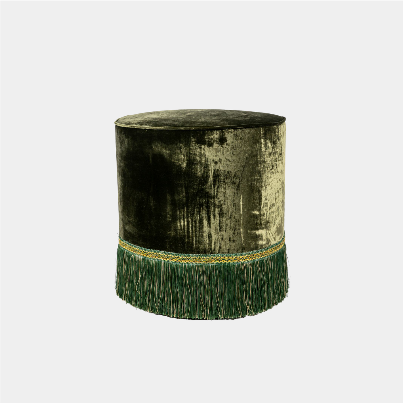 Green Velvet Pouf