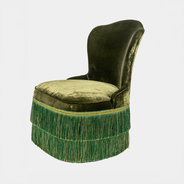 Green Velvet Armchair