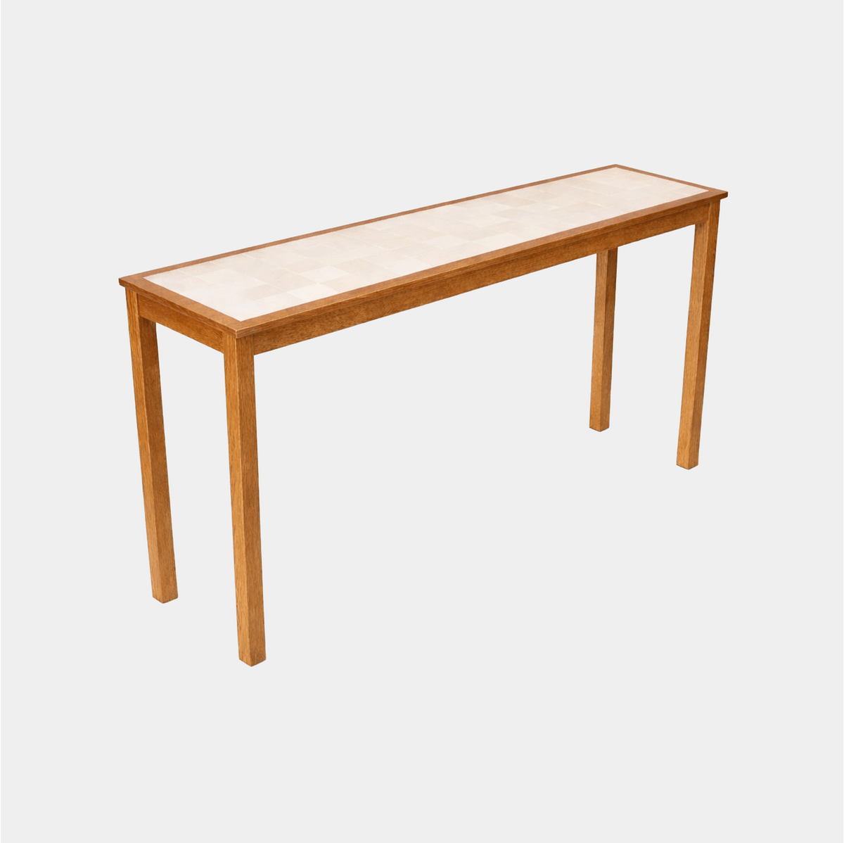 Wood table w/ tiles - Tall