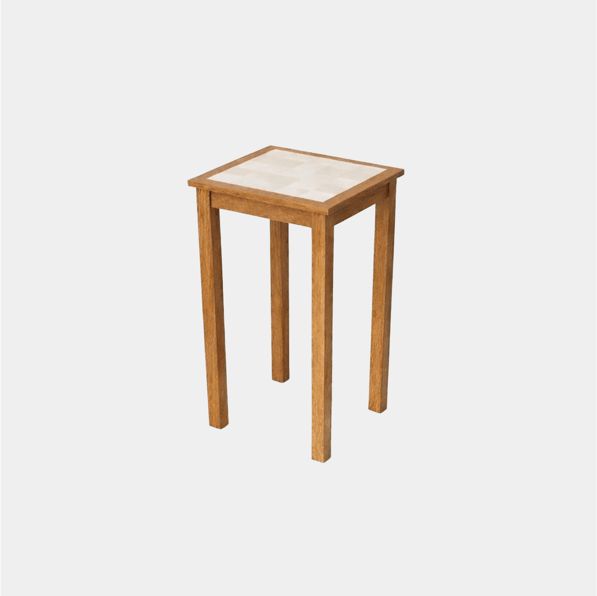 Wood Table w/ tiles - Tall