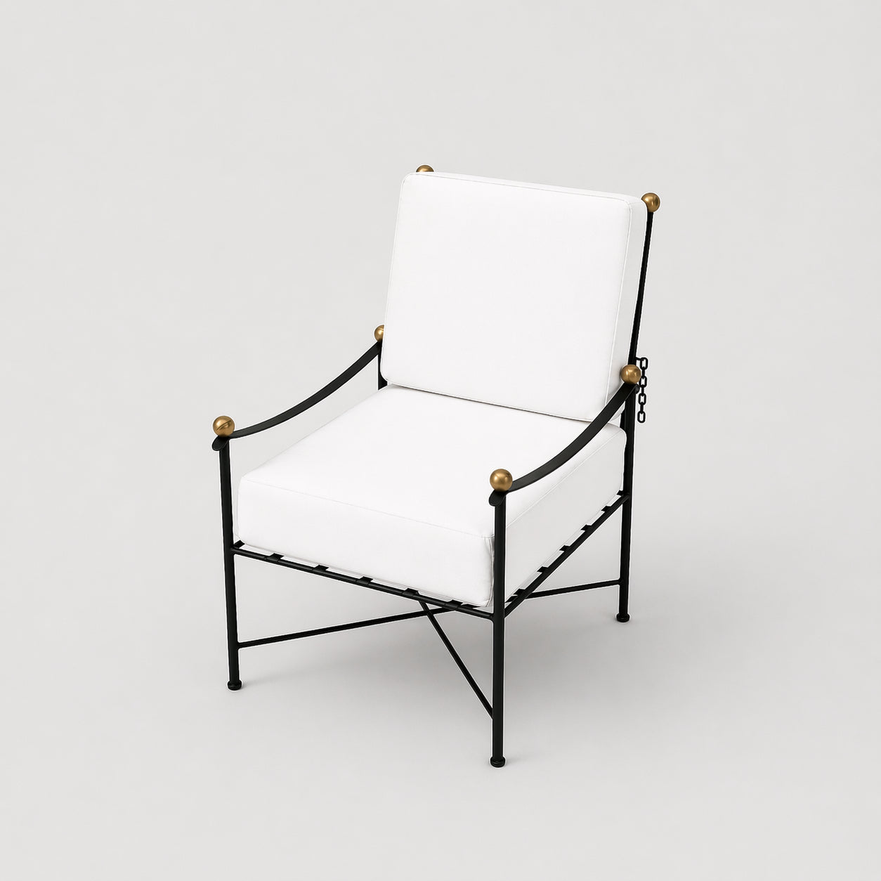 Chair Black Metal with Gold features